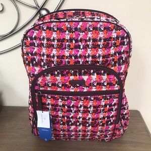 NEW Vera Bradley Campus Tech Backpack in Houndstooth Tweed